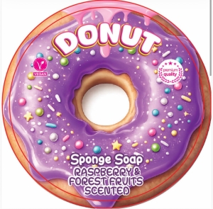 GBR MYDŁO W GĄBCE DONUT - RASPBERRY