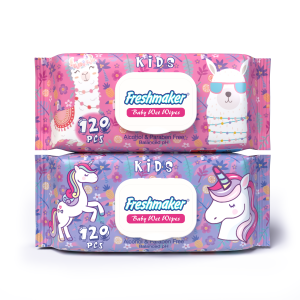 GBR FRESHMAKER CHUSTECZKI NAWILŻONE KIDS JEDNOROŻEC 120SZT