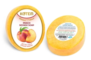 GBR KOTEM MYDŁO W GĄBCE - BRZOSKWINIA