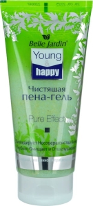 BELLE JARDIN PIANKA OCZYSZCZAJĄCA DO TWARZY YOUNG HAPPY ZIELONA 200ML